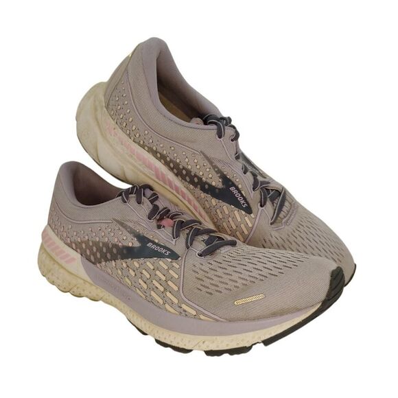 Brooks Adrenaline GTS 21 Womens Pre-owned Lavendar & Pink Running Shoes - 8 1/2 - Picture 1 of 6
